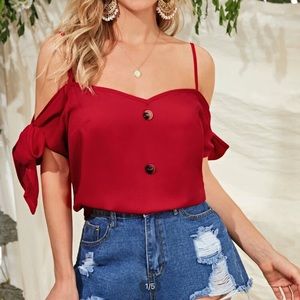SHEIN Spring/Summer Bright Red Blouse